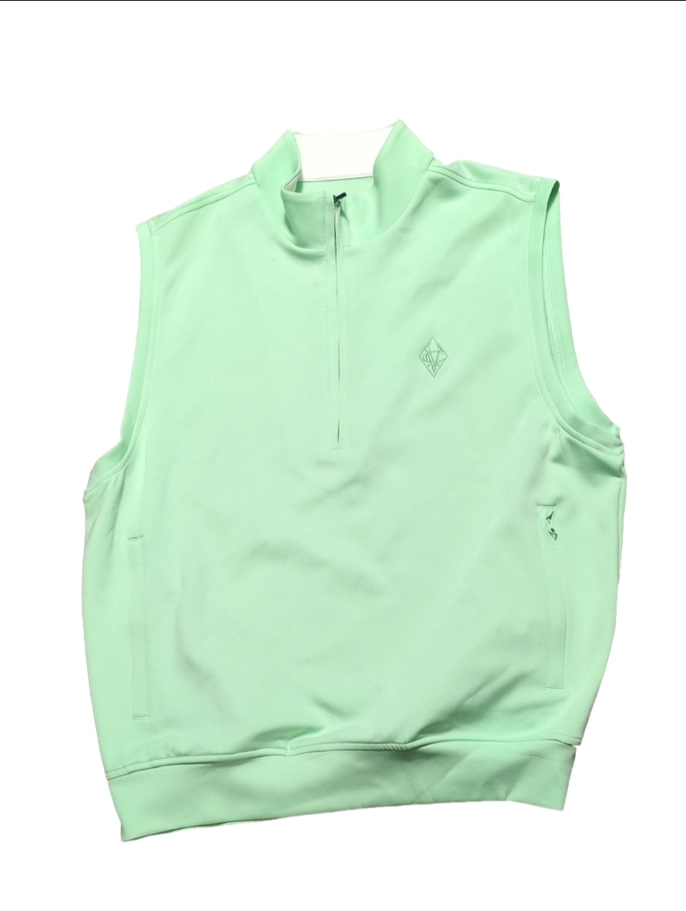 Donald Ross Lime Green Golf Vest With Emblem Logo Size Medium